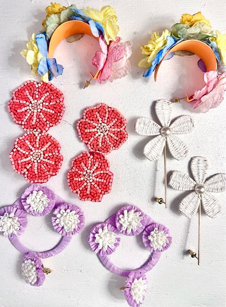 Statement earrings. These earrings are perfect for summer. Daisy earrings. Flower earrings. Coral earrings. Purple earrings. 

#LTKfindsunder50 #LTKstyletip #LTKsalealert