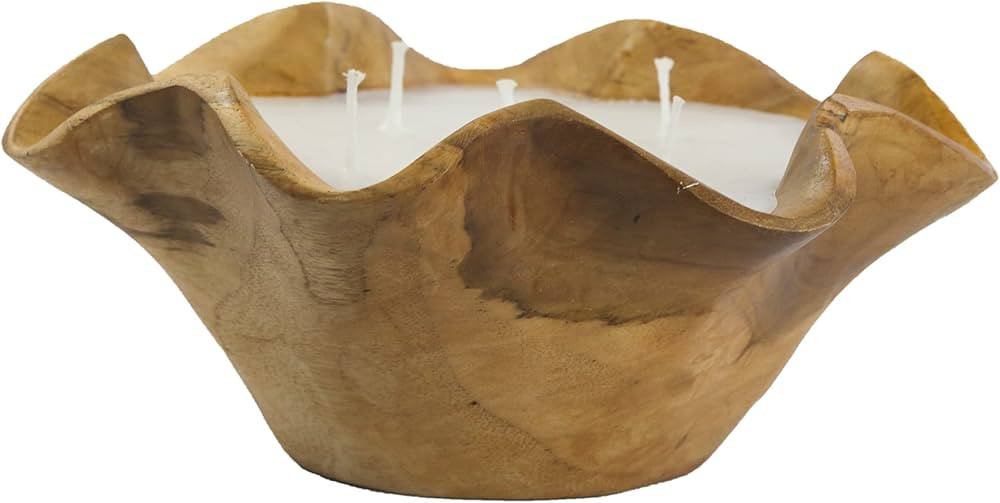 A&B Home Dough Bowl Candle - Wooden Bowl Soy Wax Candle, Home Tabletop Decor, Living Room Entrywa... | Amazon (US)