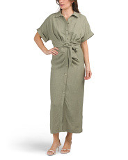 Tie Front Ruched Maxi Dress | Marshalls