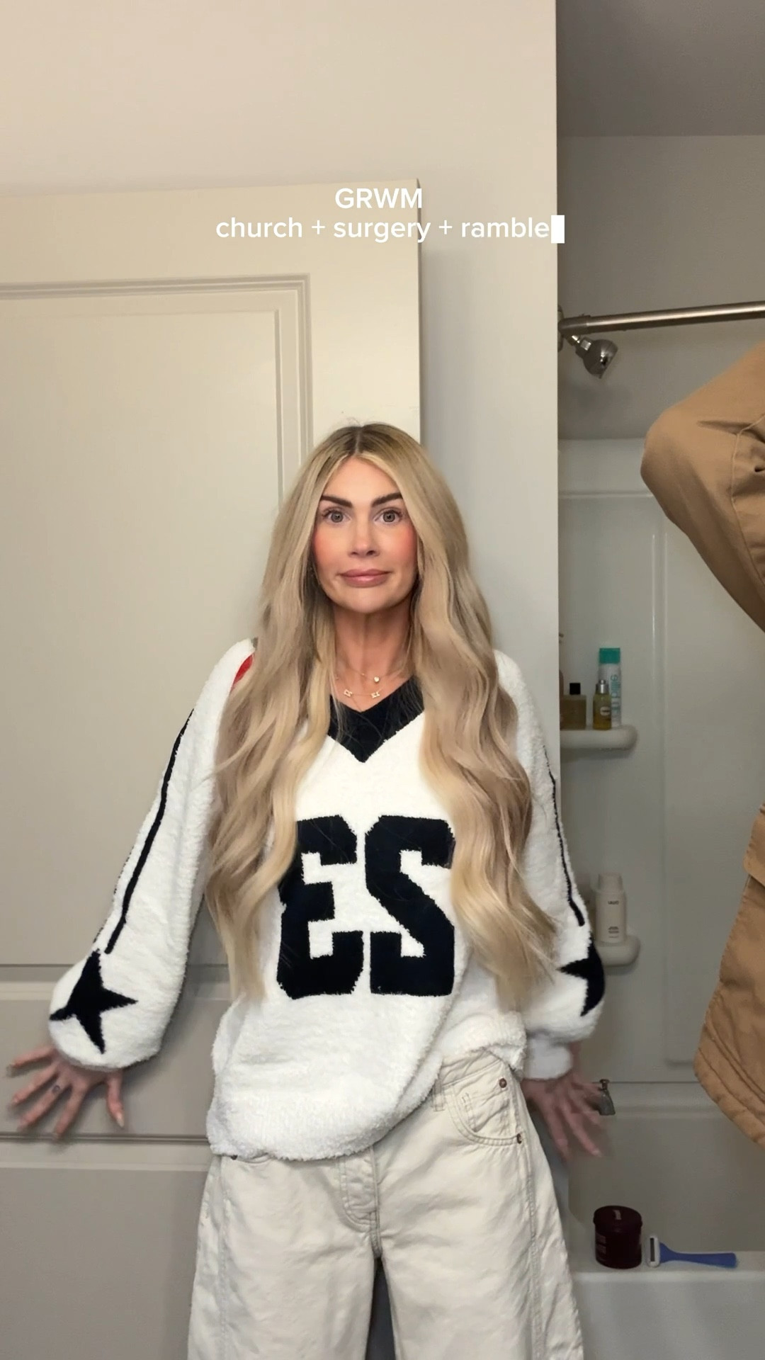 wearing a medium in sweater 

#LTKootd #LTKselfcare #LTKgrwm