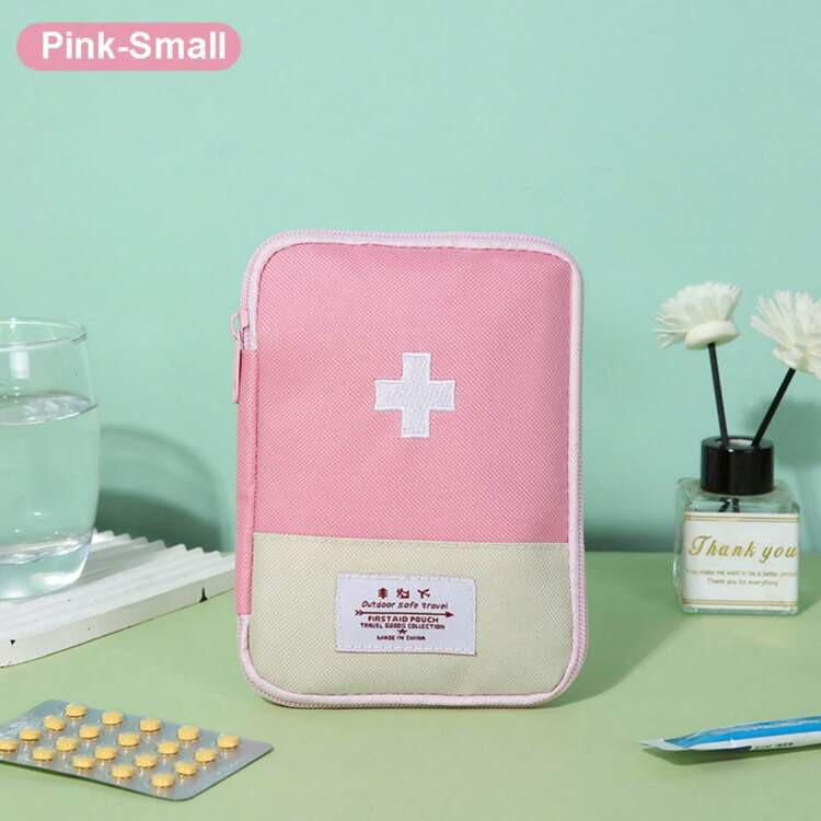 Travel-Ready Mini First Aid Kit Bag - Durable Medical Organizer For Outdoor & Home, Preparedness (No Accessories) | SHEIN