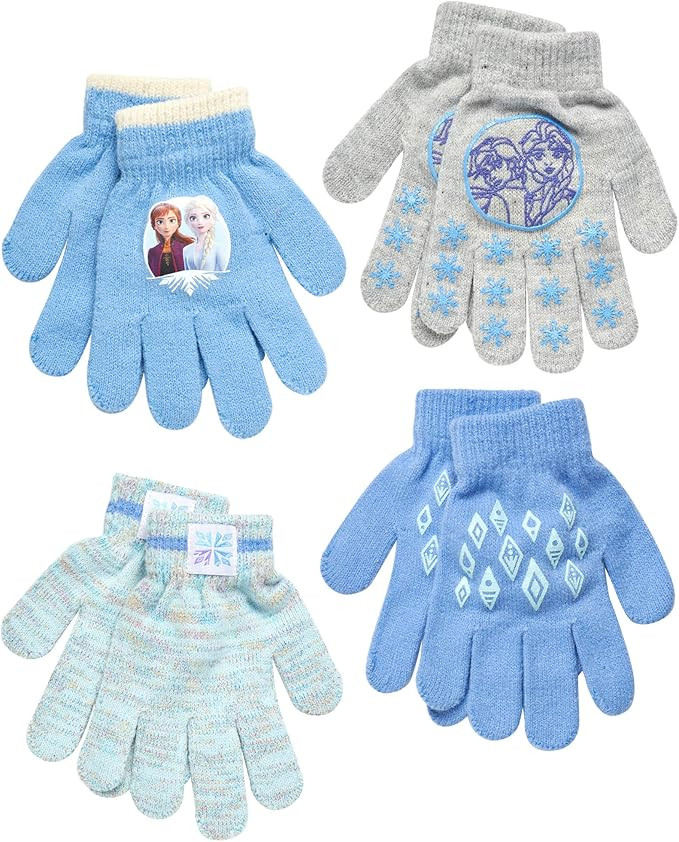 Disney Frozen Girls 4 Pack Gloves or Mittens (Toddler/Little Girls) | Amazon (US)
