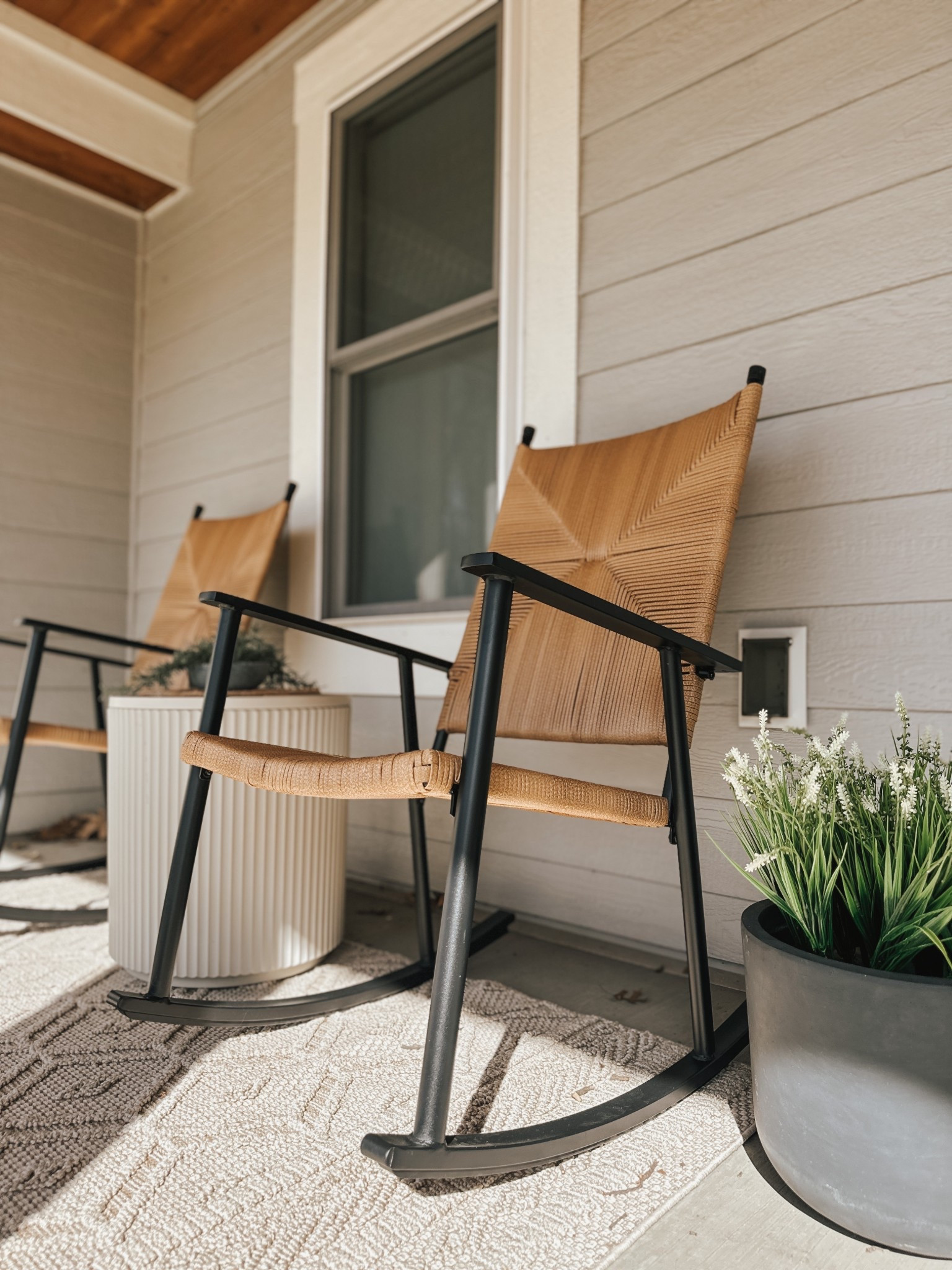 I just got these chairs thrifting, but I have to say after seeing them I would have bought them brand new!! They are only $90, they are super durable, and the wicker is very soft!! 

#LTKSeasonal #LTKFamily #LTKHome