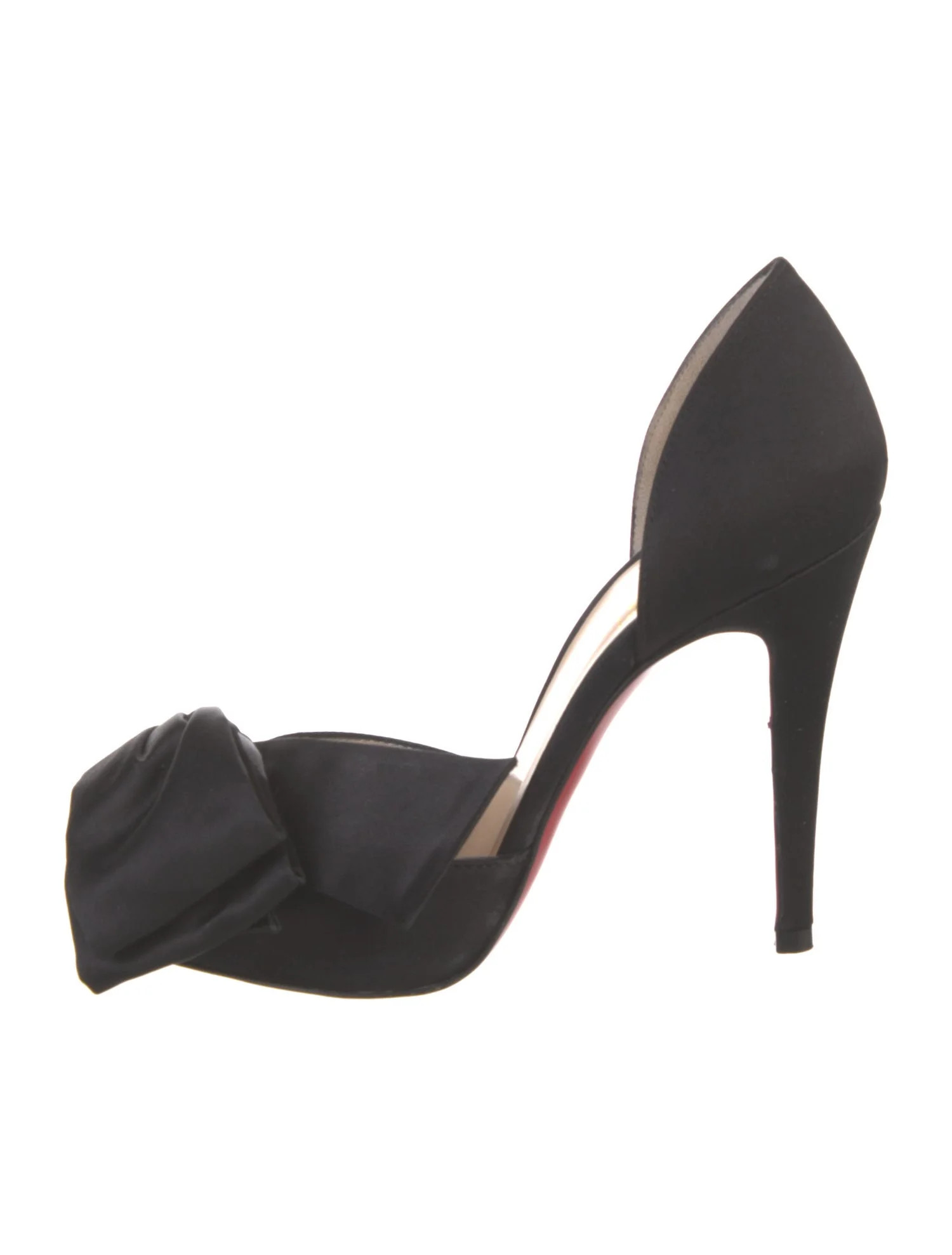 Satin Bow Accents D'Orsay Pumps | The RealReal