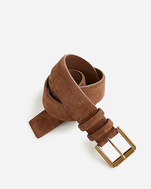 Suede roller-buckle belt | J. Crew US