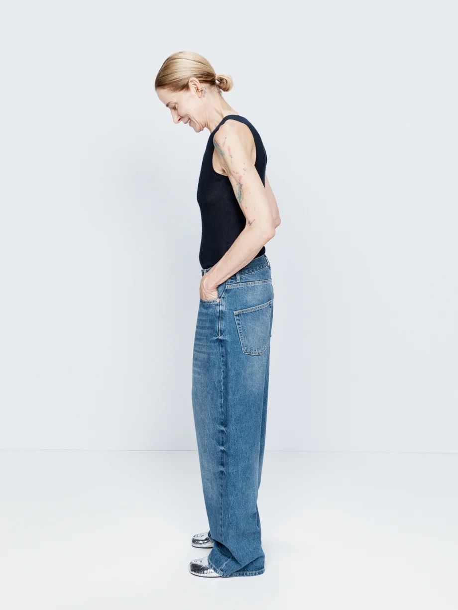 Drop organic-cotton-blend low-rise baggy jeans | Raey | Matches (UK)