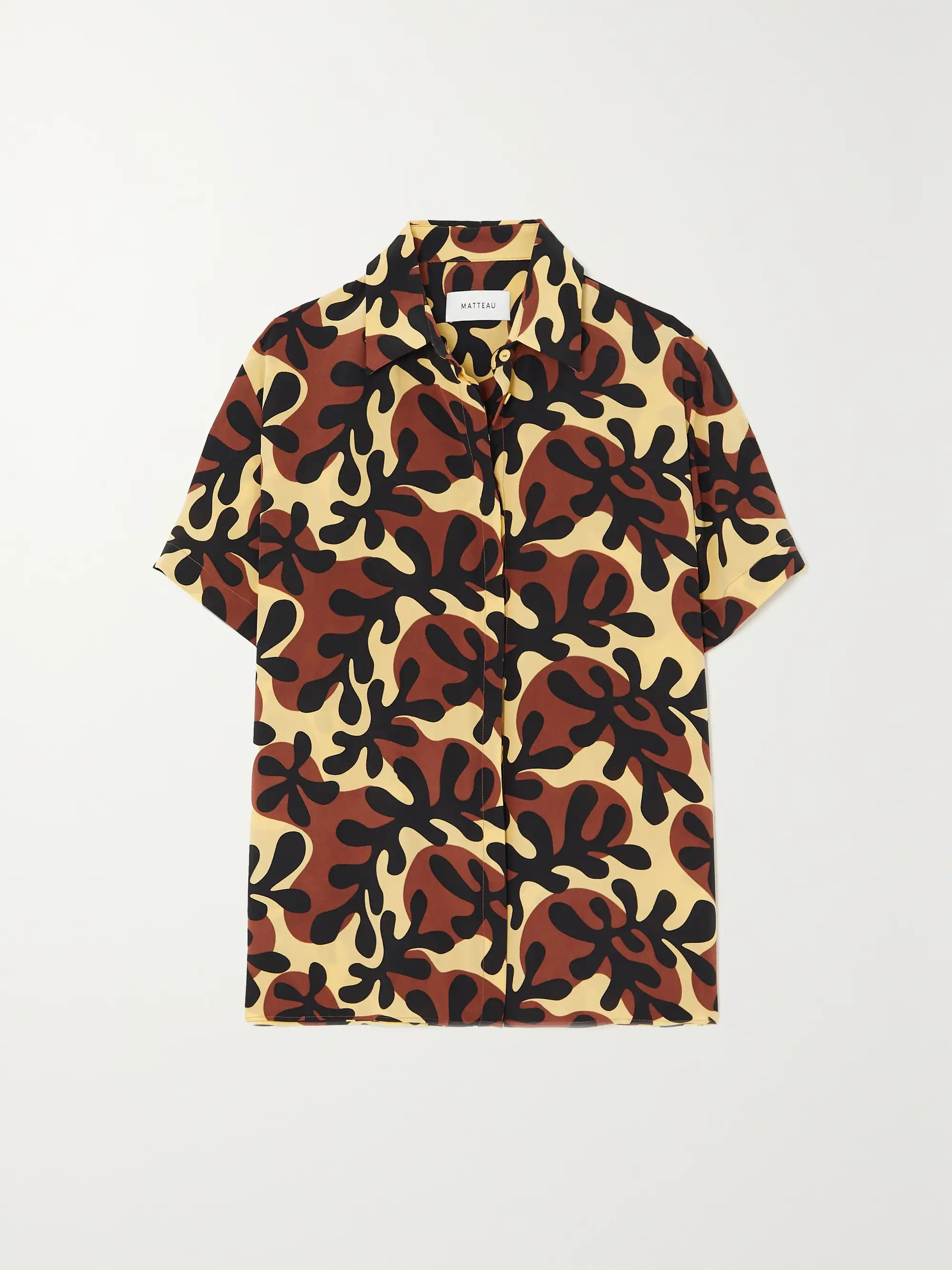 + NET SUSTAIN Printed silk organic crepe de chine shirt | NET-A-PORTER (UK & EU)