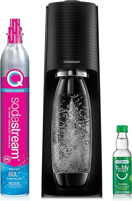 SodaStream Terra Sparkling Water Maker (Black) with CO2, DWS Bottle and Bubly Drop | Amazon (US)