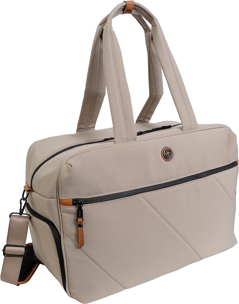 Joan & David 18" Travel Weekender Overnight Gym Duffel Bag, Includes Front Zip Pocket, Interior Z... | Amazon (US)