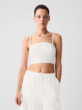 Linen-Cotton Ultra-Cropped Cami | Gap (US)