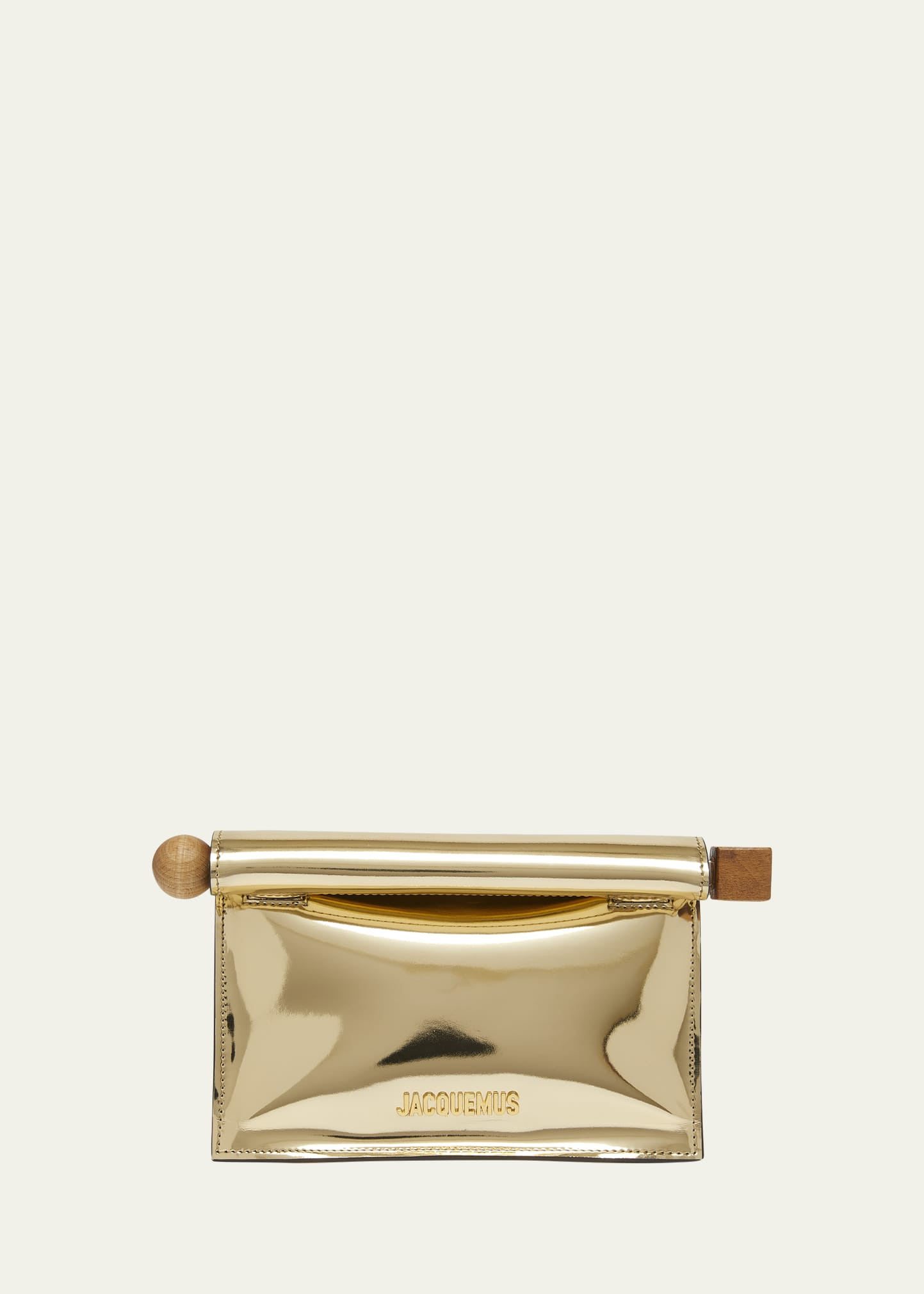 Jacquemus La Petite Pochette Rond Metallic Clutch Bag | Bergdorf Goodman
