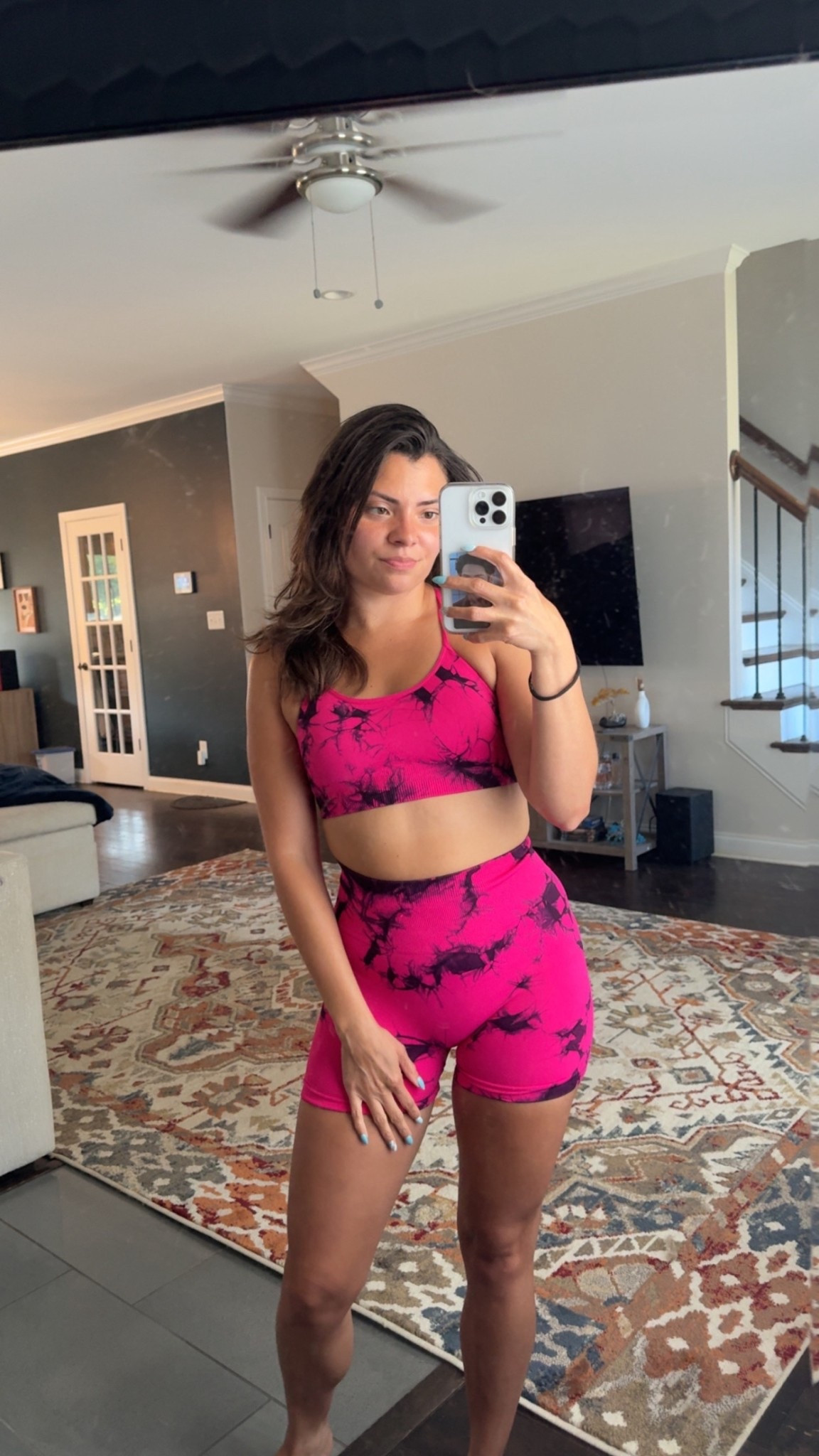 Pink tie dye workout set 💕 

#LTKFindsUnder50 #LTKActive #LTKStyleTip