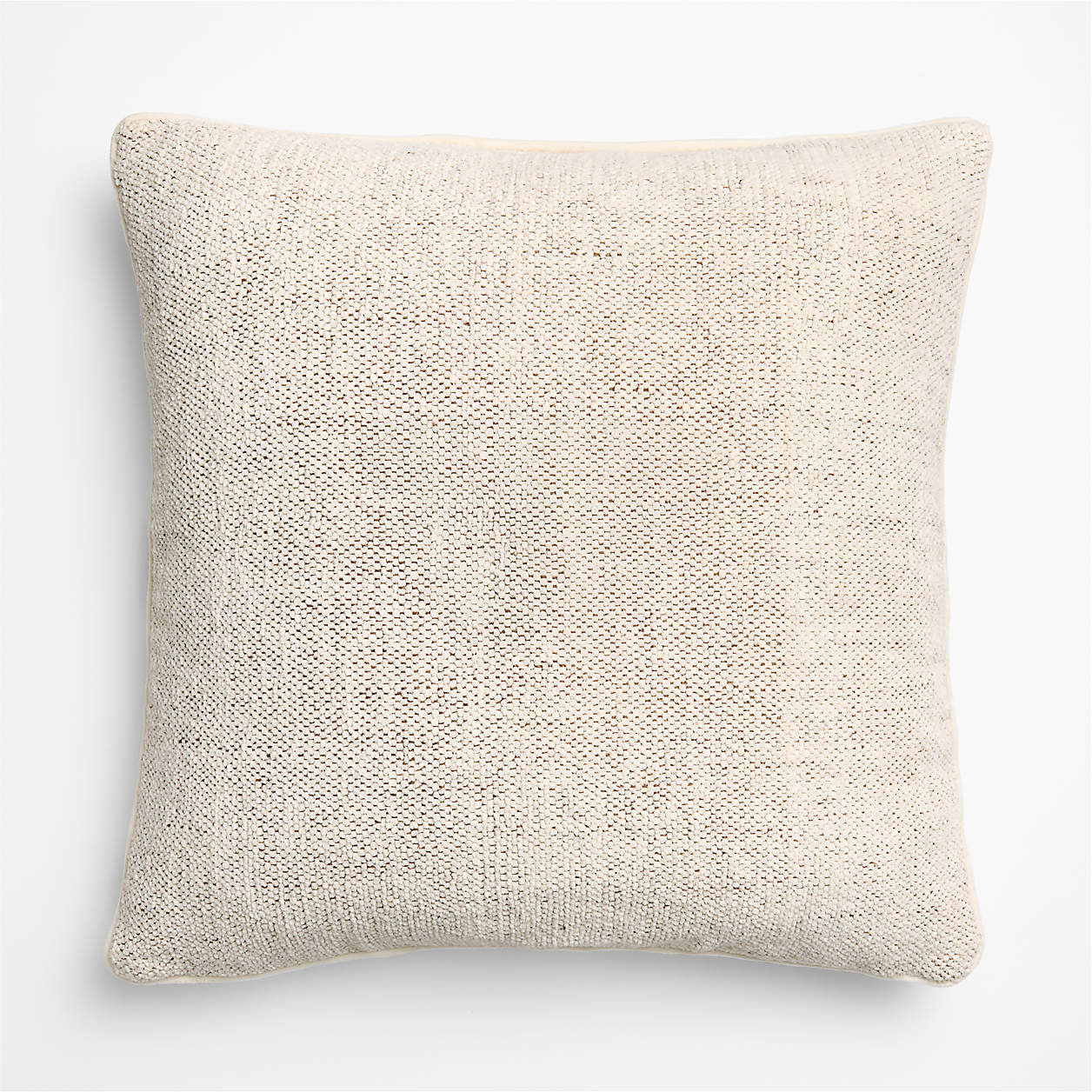 Textured Chenille 23"x23" Ecru Yellow Throw Pillow Cover + Reviews | Crate & Barrel | Crate & Barrel