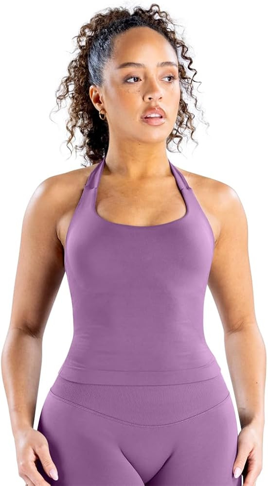 Impact Halter Top Sports Yoga Tanks Women Workout Fitness Gym Outdoor Running Tank Tops | Amazon (US)