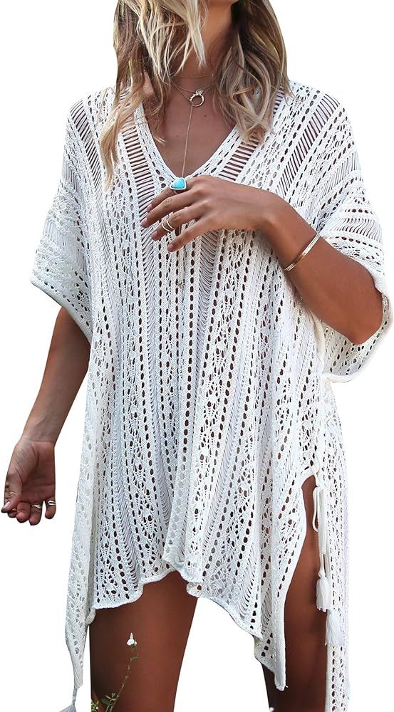 Women’s Bathing Suit Cover Up for Beach Pool Swimwear Crochet Dress | Amazon (US)