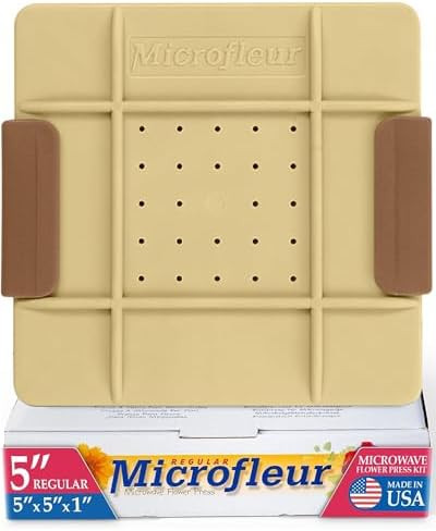 Microfleur Microwave Flower Art Press Kit for Kids and Adults - DIY with Washable Absorbent Cloth... | Amazon (US)