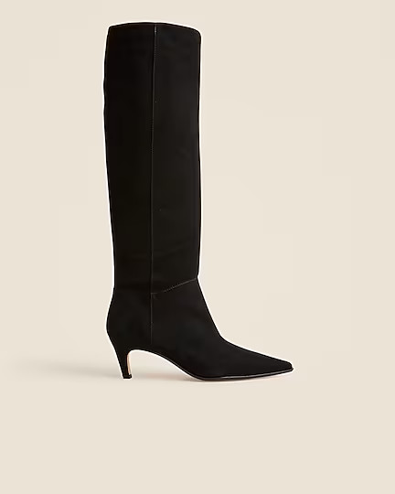 New Stevie knee-high pull-on boots in suede | J. Crew US