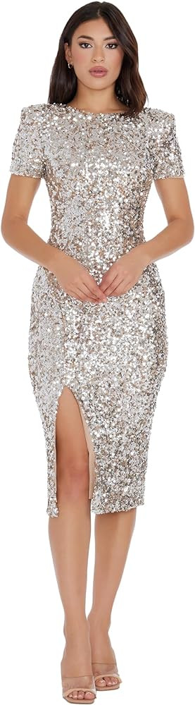 Dress The Population Womens Natasha Bodycon Midi DressSpecial Occasion Dress | Amazon (US)