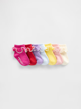 Baby & Toddler Ruffle Ankle Socks (7-Pack) | Gap (US)