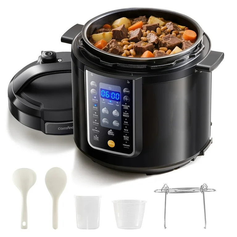 COMFEE’ 6QT Electric Pressure Cooker, 9-in-1 Instant Multi Cooker Olla de Presion  Rice Cooker ... | Walmart (US)