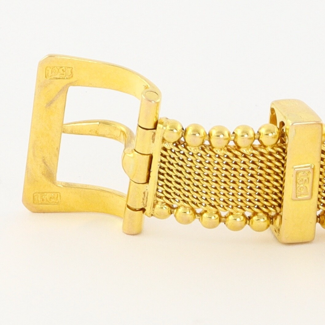 Antique Victorian 15Ct Yellow Gold Mesh Bracelet In Belt And Buckle Design  | eBay | eBay UK