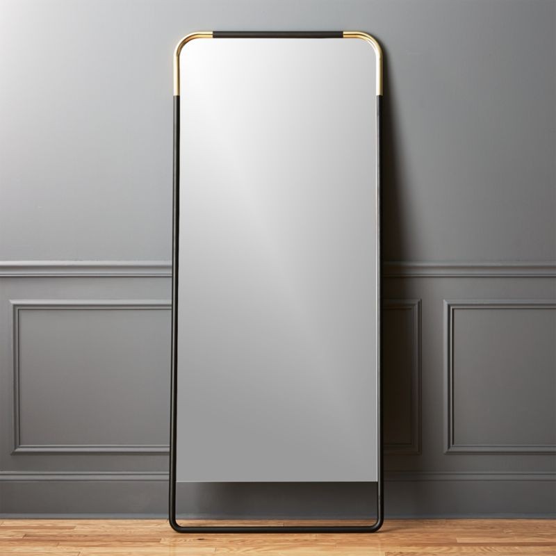 Lucy Brass Floor Mirror 32"x76" | CB2