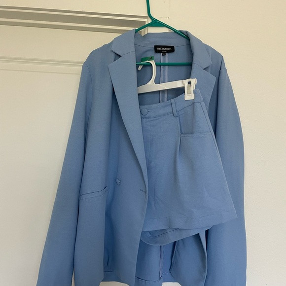 Light Blue Kittenish Blazer and Shorts Set | Poshmark