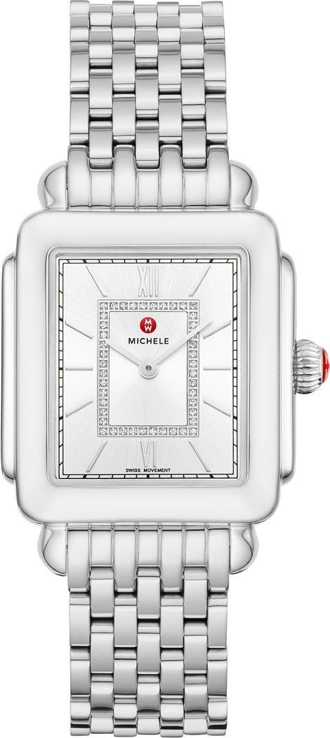 Women's Deco II Diamond Bracelet Watch, 20mm x 43mm - 0.11 ctw | Nordstrom Rack