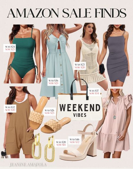 Amazon deals 🙌🏻🙌🏻

Resortwear, spring style, vacation finds, romper, mini dress, weekend bag, swimsuit, slides 

#LTKtravel #LTKSeasonal #LTKstyletip