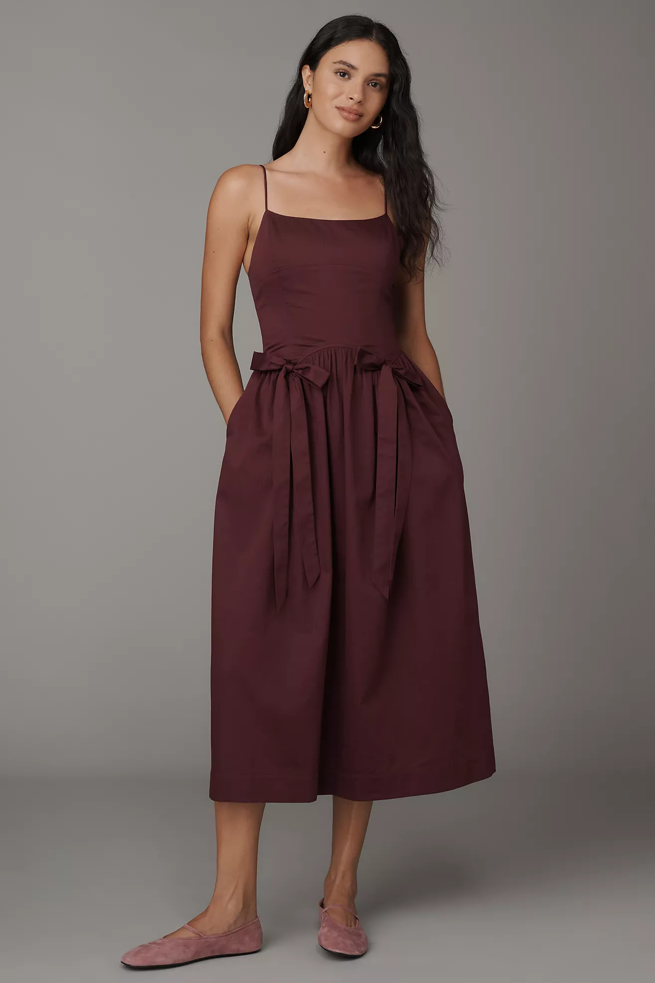 Damson Madder Penelope Apron Midi Dress | Anthropologie (US)