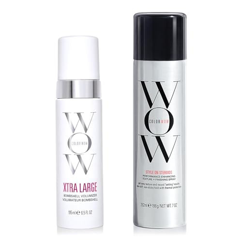COLOR WOW Epic Volume Bundle - Featuring XTRA LARGE BOMBSHELL VOLUMIZER for all-day volume and STYLE ON STEROIDS for non-sticky Texture and Moisture | Amazon (US)