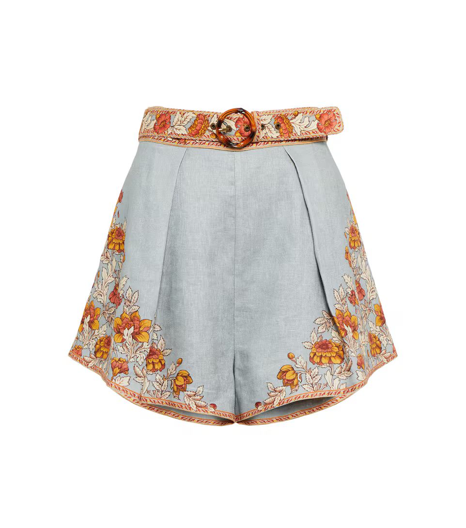 Andie floral linen high-rise shorts | Mytheresa (US/CA)