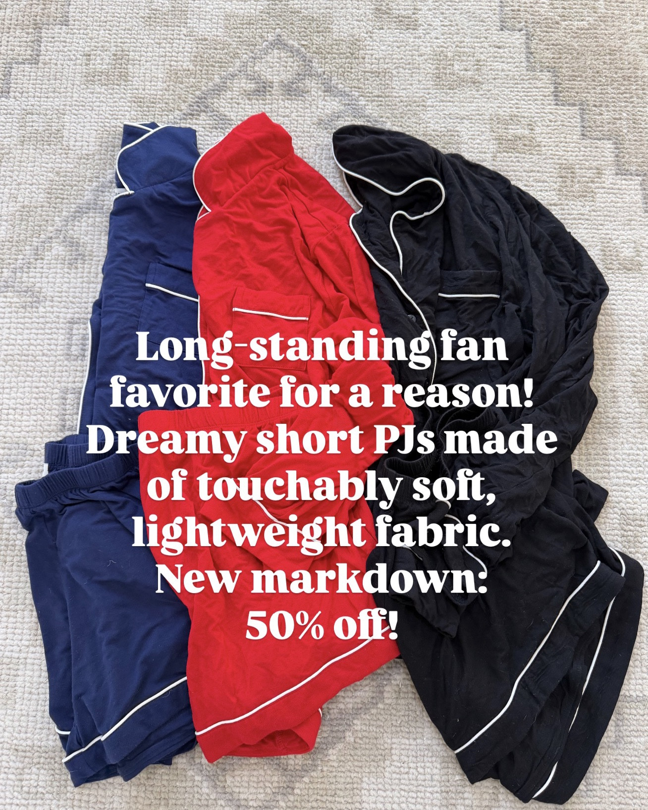 I sleep in these long sleeve short pajamas every night on sale in a few color options s 