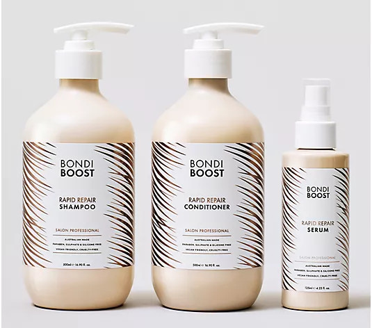 BondiBoost Rapid Repair Shampoo, Conditioner & Serum - QVC.com | QVC