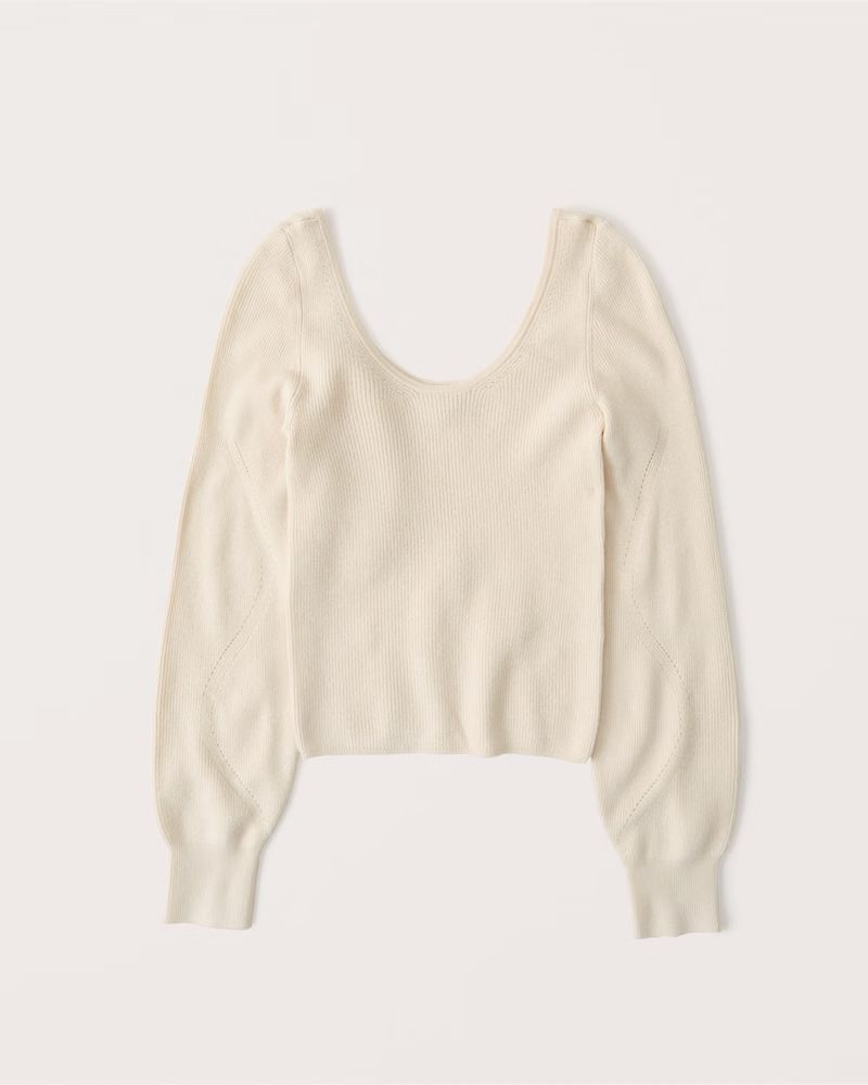 Long-Sleeve Scoopneck Sweater Top | Abercrombie & Fitch (US)