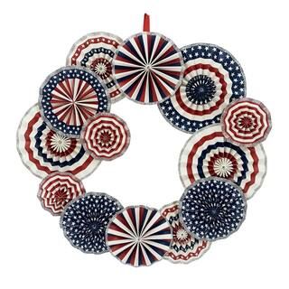 15" Patriotic Paper Fan Wall Wreath by Ashland® | Michaels Stores