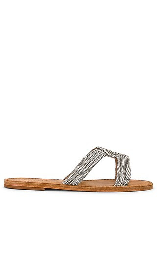 Alivia Sandal in Light Wood & Cristal | Revolve Clothing (Global)
