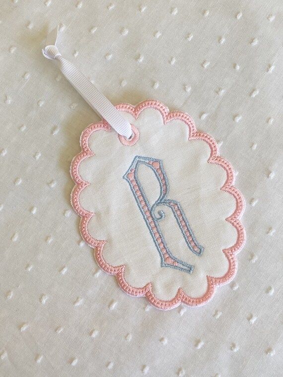 Monogrammed Initial Basket Tag or Ornament | Etsy (US)