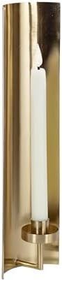 Kate and Laurel Taybron Modern Metal Taper Candle Wall Sconce, 4 x 4 x 15, Gold, Glam Curved Cand... | Amazon (US)