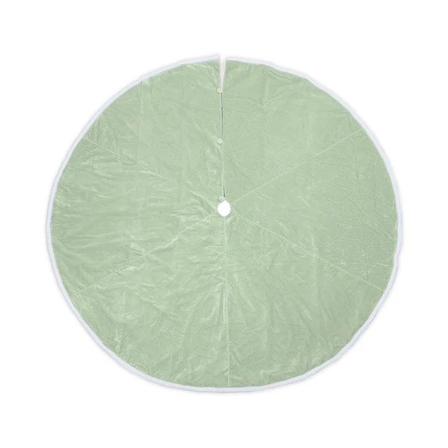 Cailíní Coastal Velvet Christmas Tree Skirt - Seafoam | Cailini Coastal