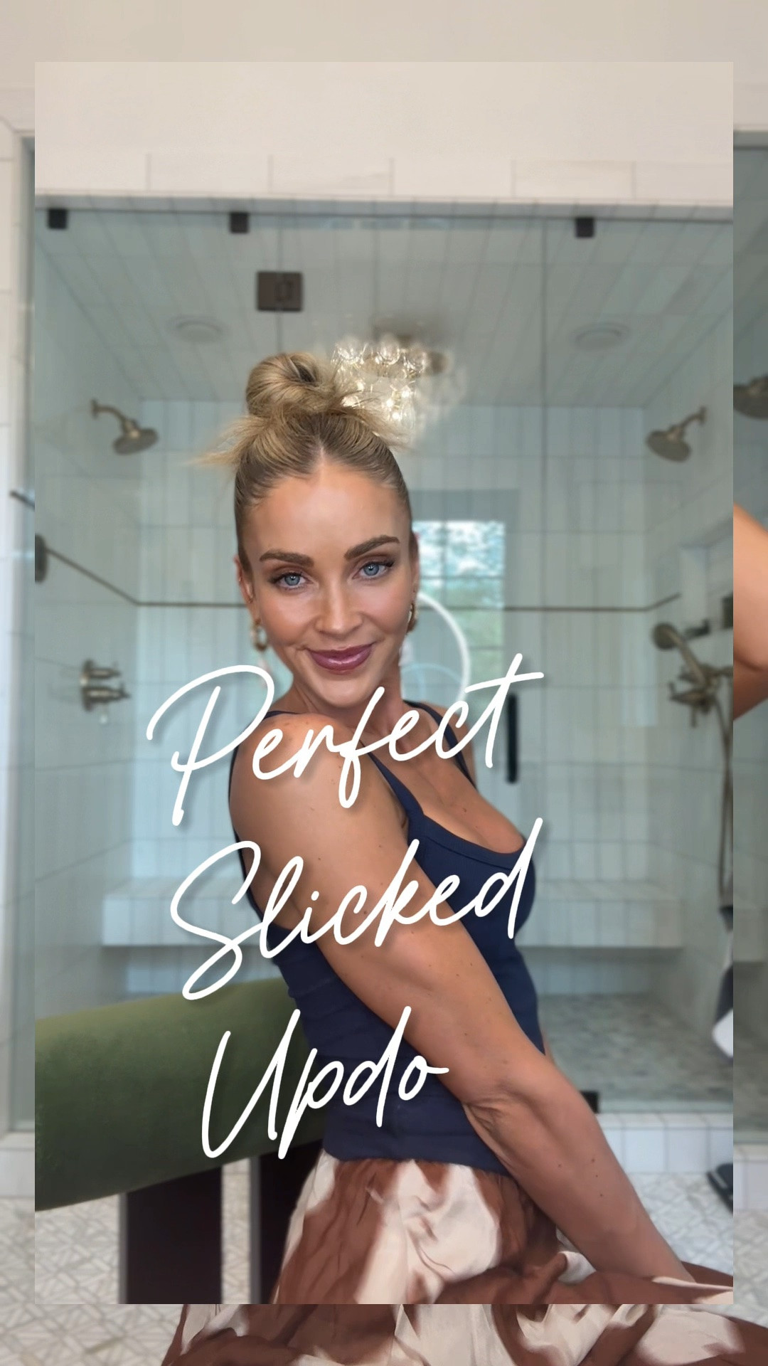 Slicked back updo