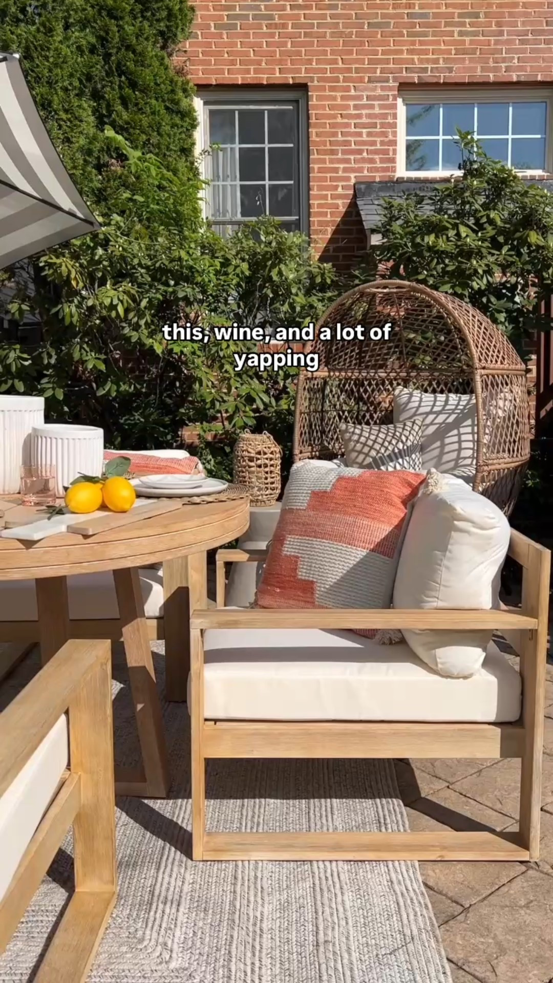 Outdoor natural wood dining table 
The original one in the video is from Kirklands 

#LTKSeasonal #LTKHome