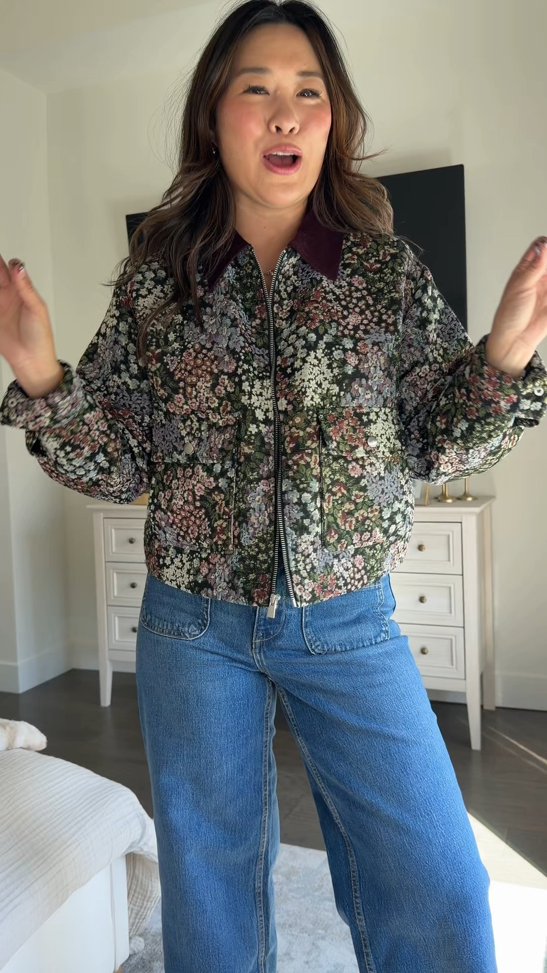 Walmart new Fall arrivals // floral jacket // patch pocket denim 

Jacket - medium
Jeans - 6

#LTKootd #LTKSeasonal #LTKOver40