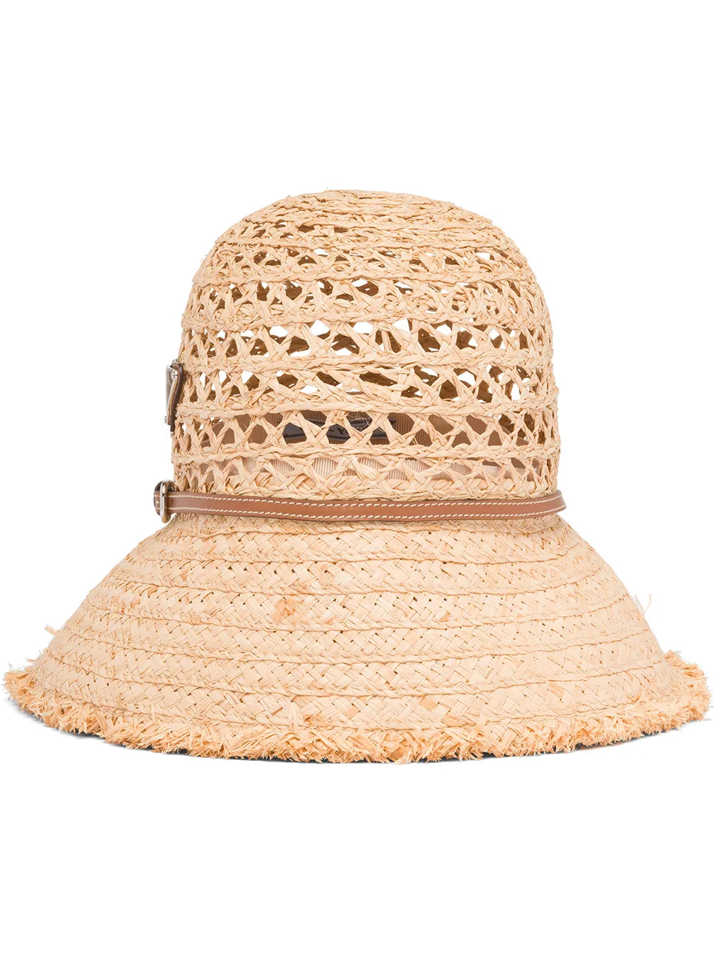Prada Logo Plaque Sun Hat | Neutrals | FARFETCH UK | Farfetch Global