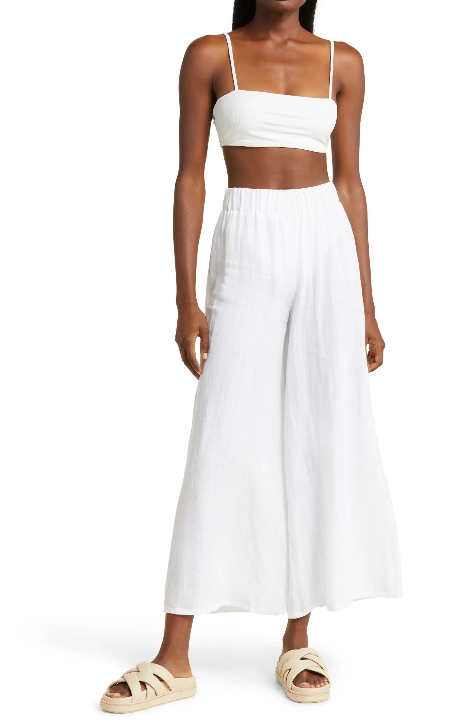 Vitamin A® Tallows Wide Leg Linen Cover-Up Pants | Nordstrom | Nordstrom