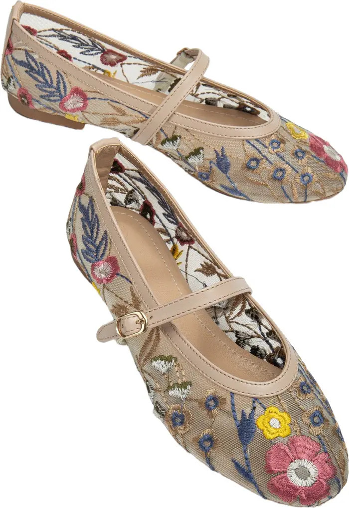 Fauna Mesh Mary Jane Flats | Nordstrom