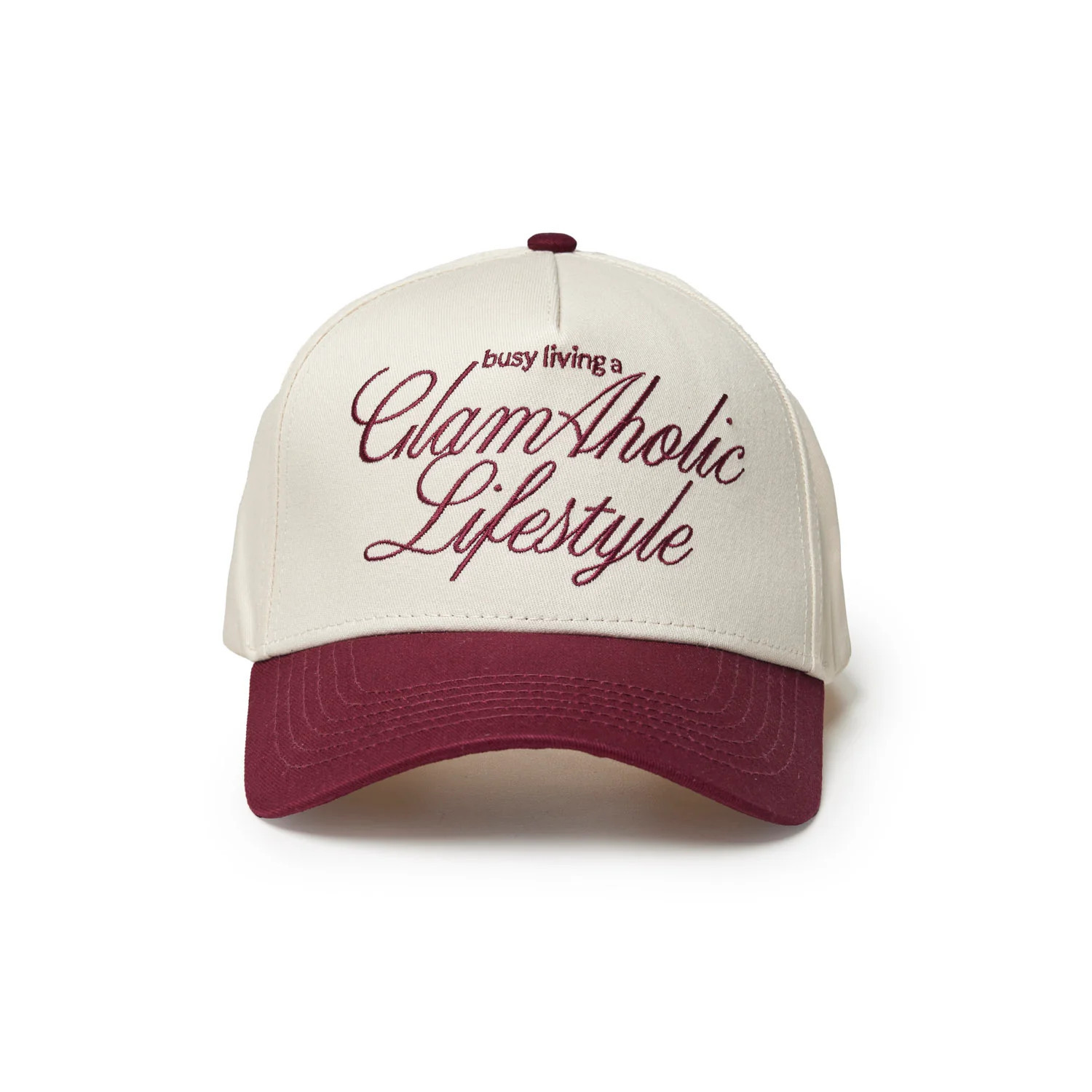 TRUCKER HAT - BURGUNDY | Glam-Aholic Lifestyle