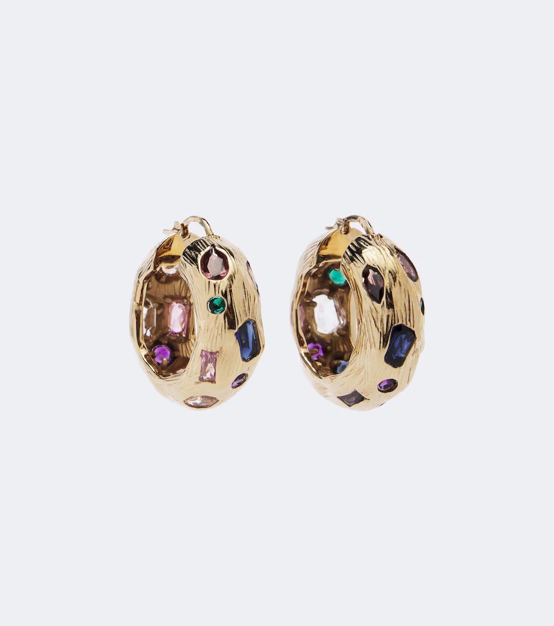 Crystal-embellished hoop earrings | Mytheresa (UK)