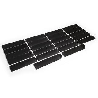 12 in. x 3 in. Black Modular Edging Kit Male (22-Piece, Includes 2 Corner Edges) | The Home Depot