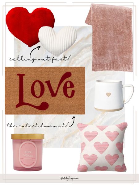 Valentine’s Day home decor, Valentine’s Day decorations, February home decor, red decor accents, pink home decor, target home, target finds, cute Valentine’s Day finds, outside door mat, heart decor, throw blanket, heart shaped pillow #target #targetstyle #targetfinds #home #homedecor #Vday #valentines #valentinesday #february 

#LTKhome #LTKSeasonal #LTKunder50
